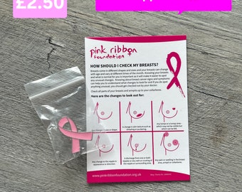 Charity breast cancer awareness metal pin badge