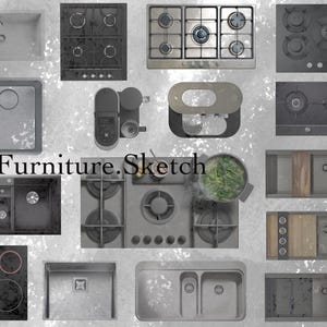 Procreate möbelskisspaket | Inredningsmaterial (digital nedladdning)
