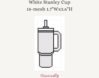 Stanley White Cup - Needlepoint Digital Stitch Chart