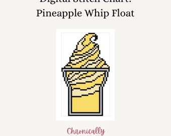 Pineapple Whip Float - Digital Needlepoint Stitch Chart