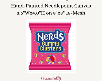 Nerds Gummy Clusters - Needlepoint Canvas - Painted to Order