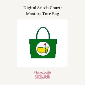 Masters Tote Bag - Gráfico de pontos digitais em ponta de agulha