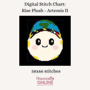 Rise Plush - Artemis II - Digital Needlepoint Stitch Chart