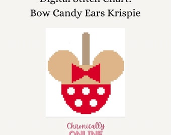 Bow Ears Krispie - Needlepoint Digital Stitch Chart