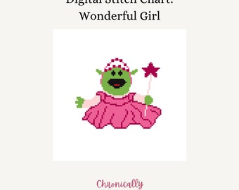 Mona Nanalan - Wonderful Girl - Digital Needlepoint Stitch Chart