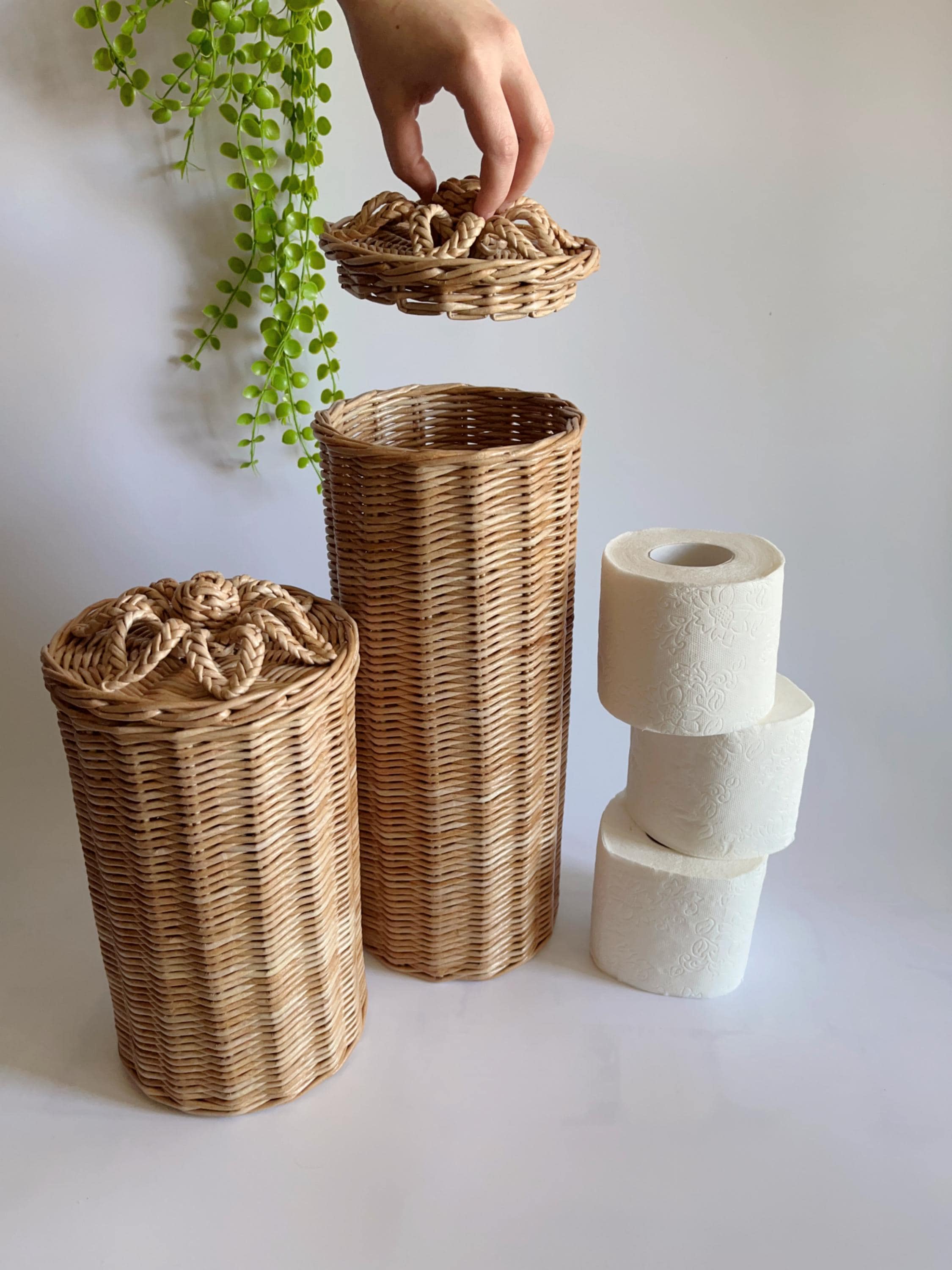 NETILGEN Toilettenpapier-Aufbewahrungskorb Mit Dackel-Motiv - Faltbarer Badezimmer-Organizer