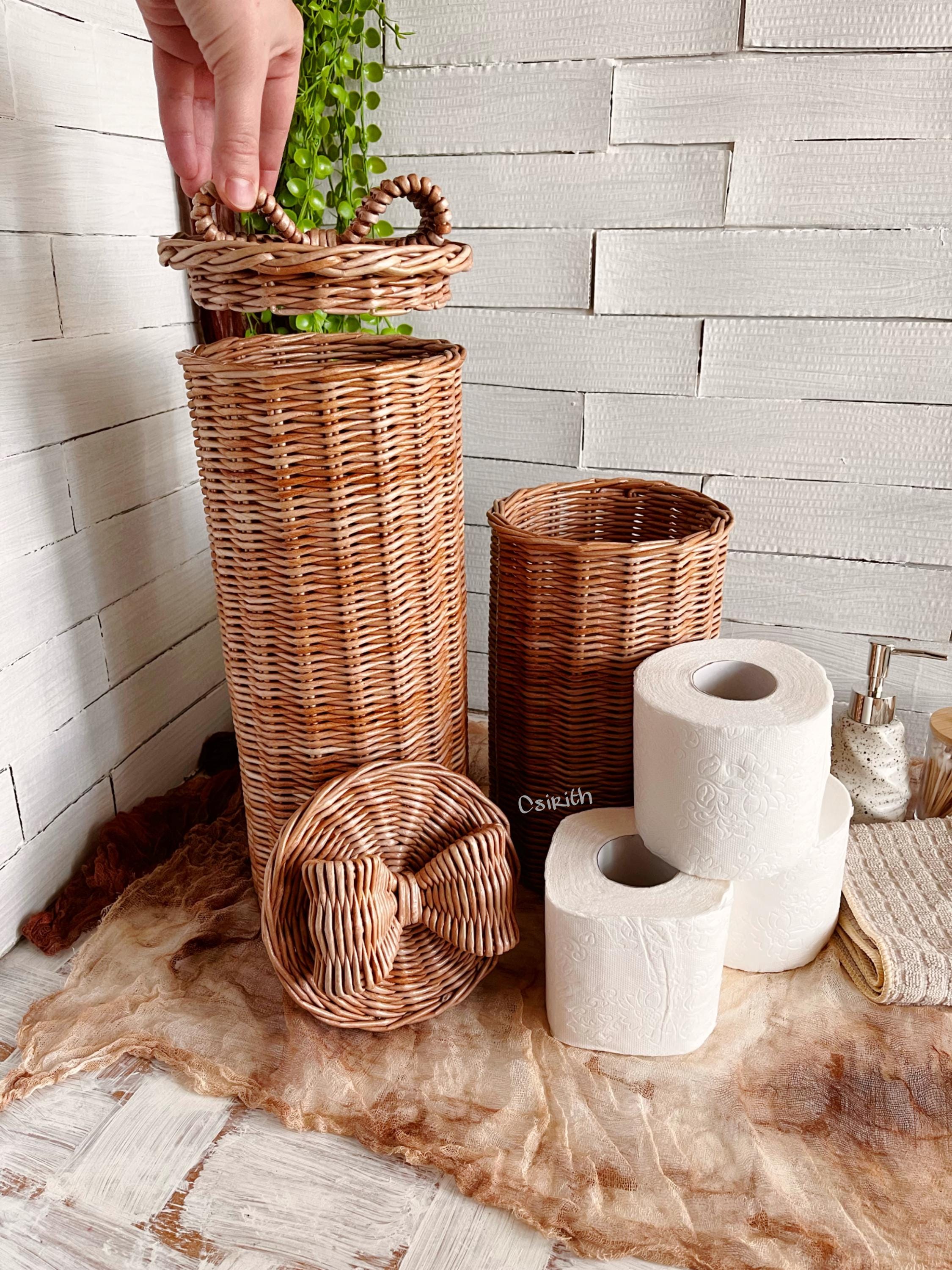 Toilettenpapier-Aufbewahrungskorb Mit Magnetischem Halter – Weiß, Metall, Wasserabweisend, Für Bad, Schlafzimmer Oder Küche