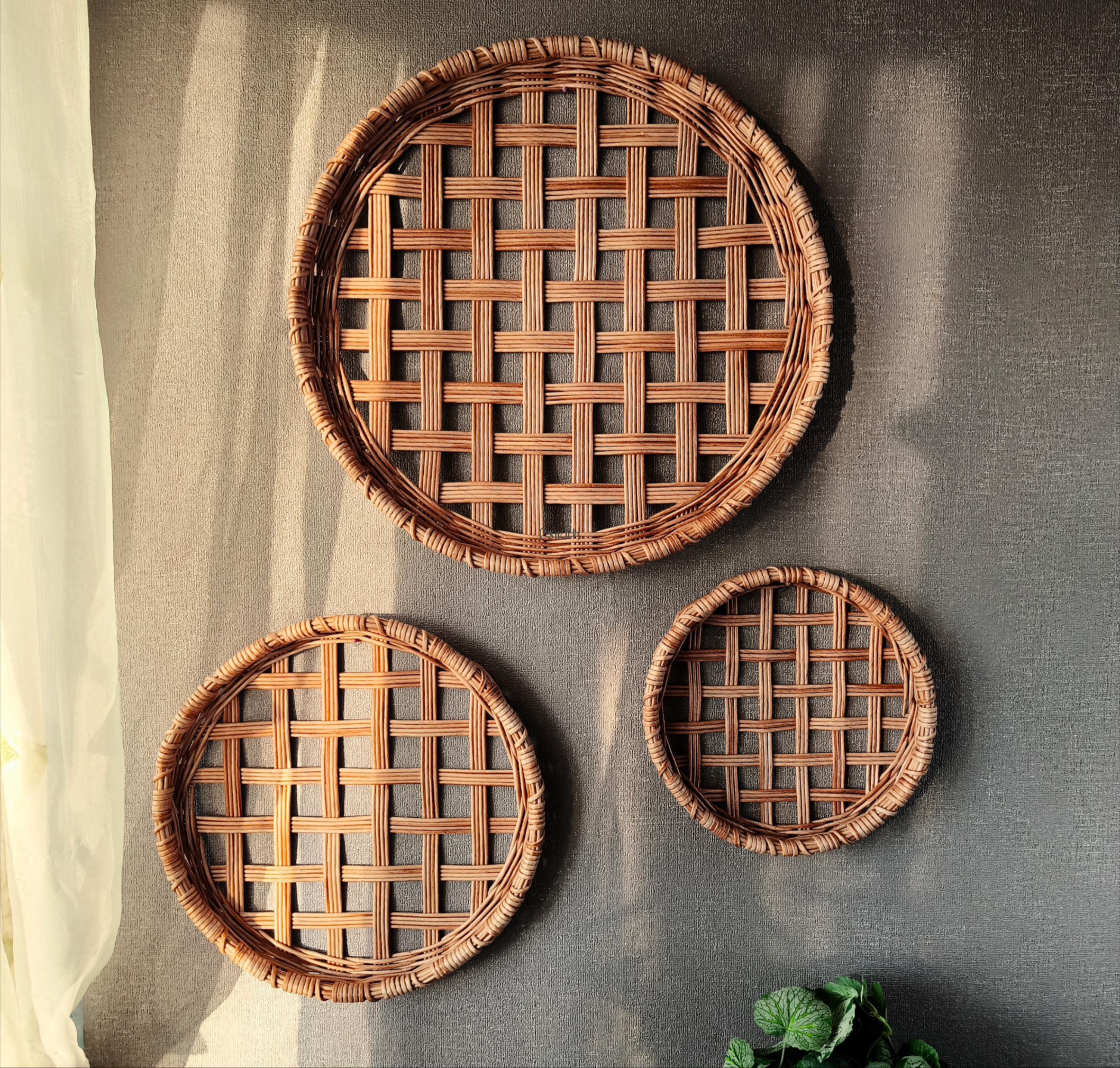 round tobacco basket decor Large Tobacco Basket for Wall