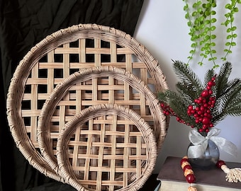 round tobacco basket wall decor Wicker Round Tobacco Basket, 3 sizes | 10