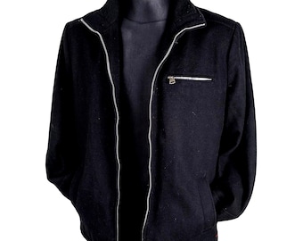 Vintage 1990s Levis Sherpa Lined Denim Jacket Black on Black Mens