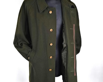 Swiss Army Wool Field Jacket Coat 1964 Switzerland Military Green