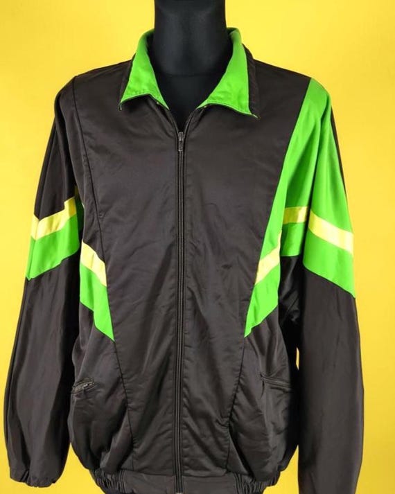 70s Psychedelic Neon Disco Jacket: Retro Colorblock Festival Party