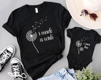 I Made A Wish Shirt, I Came True Shirt, Matching Mom Daughter Shirt, Mom And Baby Matching Tshirt, Mother's Day Gift, Mother's Day Tee