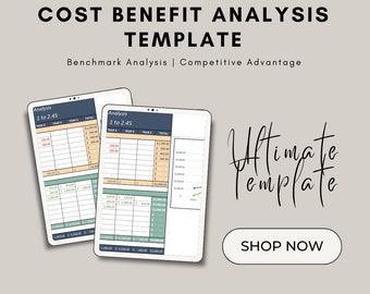 Modèle Excel d'analyse coûts-avantages | Répartition des coûts | Tableau coûts-avantages | Évaluation coût-bénéfice | Analyse coûts-avantages | Feuille de calcul ABC