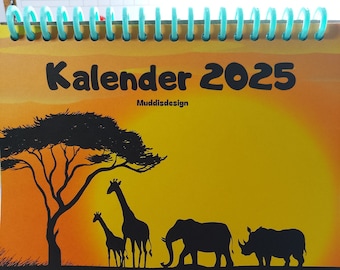 Kalender 2025 zum Aufstellen, rubbeln, würfeln und Beträge sparen