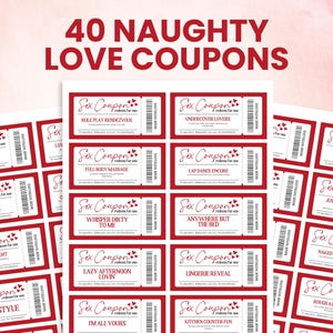 Sex Coupons Printable Love Coupons 40 Naughty Coupon for Couples Editable Sexy Coupons Valentines Gift for him Anniversary Gift Love Voucher