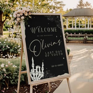 RIP to My Twenties Birthday Welcome Sign Death to My Youth for 30th Birthday Party RIP to My 20s Funeral to My Youth Black Theme Party Sign