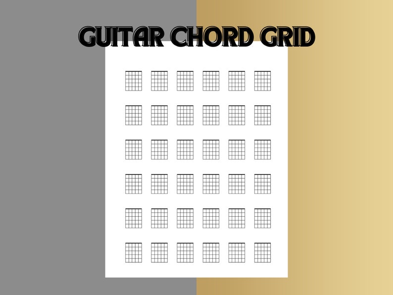 Blank Guitar Chord Grids, Guitar Chord Chart, Chords Diagram, Printable ...