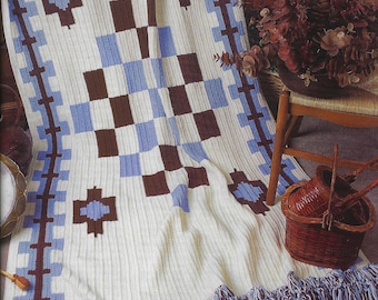 MOTIF de couverture au crochet, aztèque du sud-ouest de l'Afghanistan (Modèle PDF)