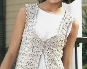 トップス MEDI SHELL MOTIF CROCHET KNIT VEST ameri Crochet Pattern for Vest, Top, Shirt, Slipover „aruna
