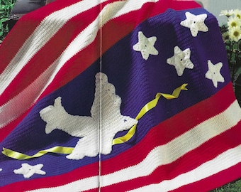 Patriotic Crochet Blanket Pattern: Stars & Stripes Afghan (PDF Pattern)