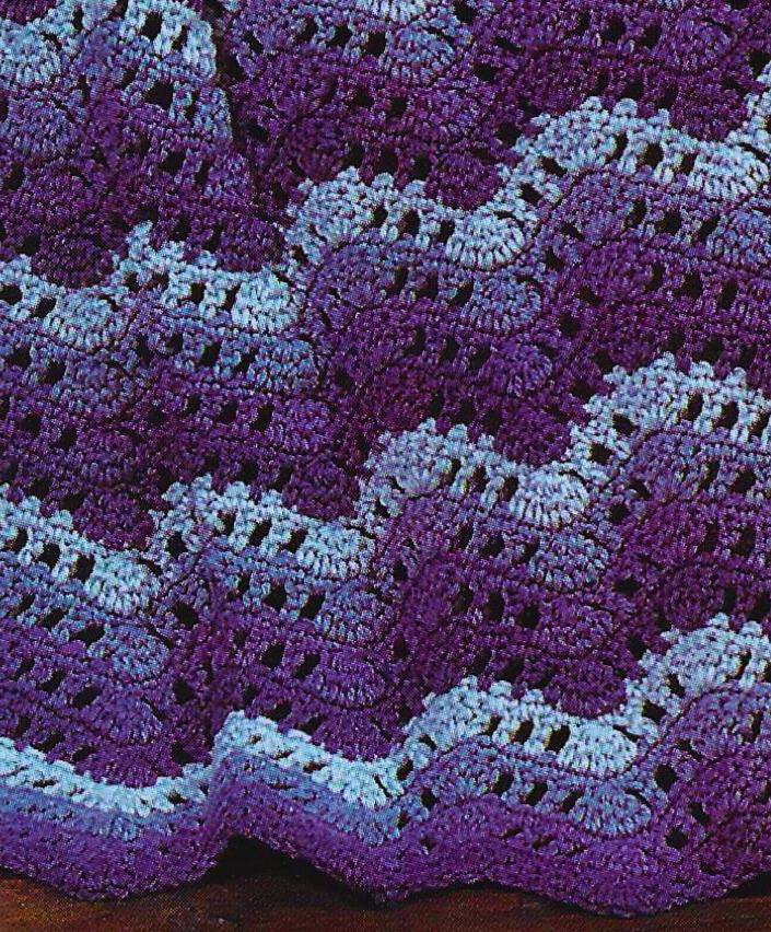 Blue Ripple Afghan Crochet PATTERN: Wavy Blanket (digital Download) - Etsy