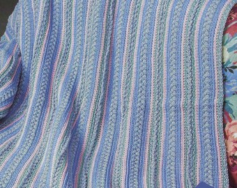 Braided Blanket Crochet PATTERN: Vintage 90s Throw (PDF Pattern)