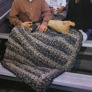 Vintage Stadium Blanket Crochet Pattern: Extra Long Afghan (PDF Pattern)
