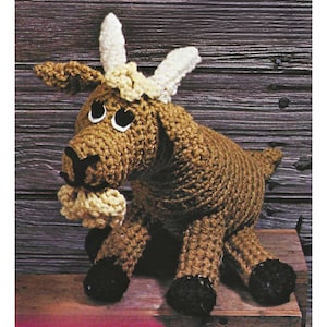 Goat Amigurumi CROCHET PATTERN Billy Goat Plushie for Kids Mountain Goat Stuffed Toy Crochet Pattern