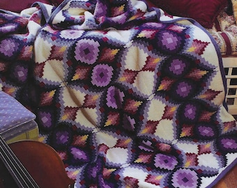 Tunisian CROCHET PATTERN Southwestern Style Afghan Indian Blanket Western Throw  Crochet Instant Download Navajo Style Gradient Colors