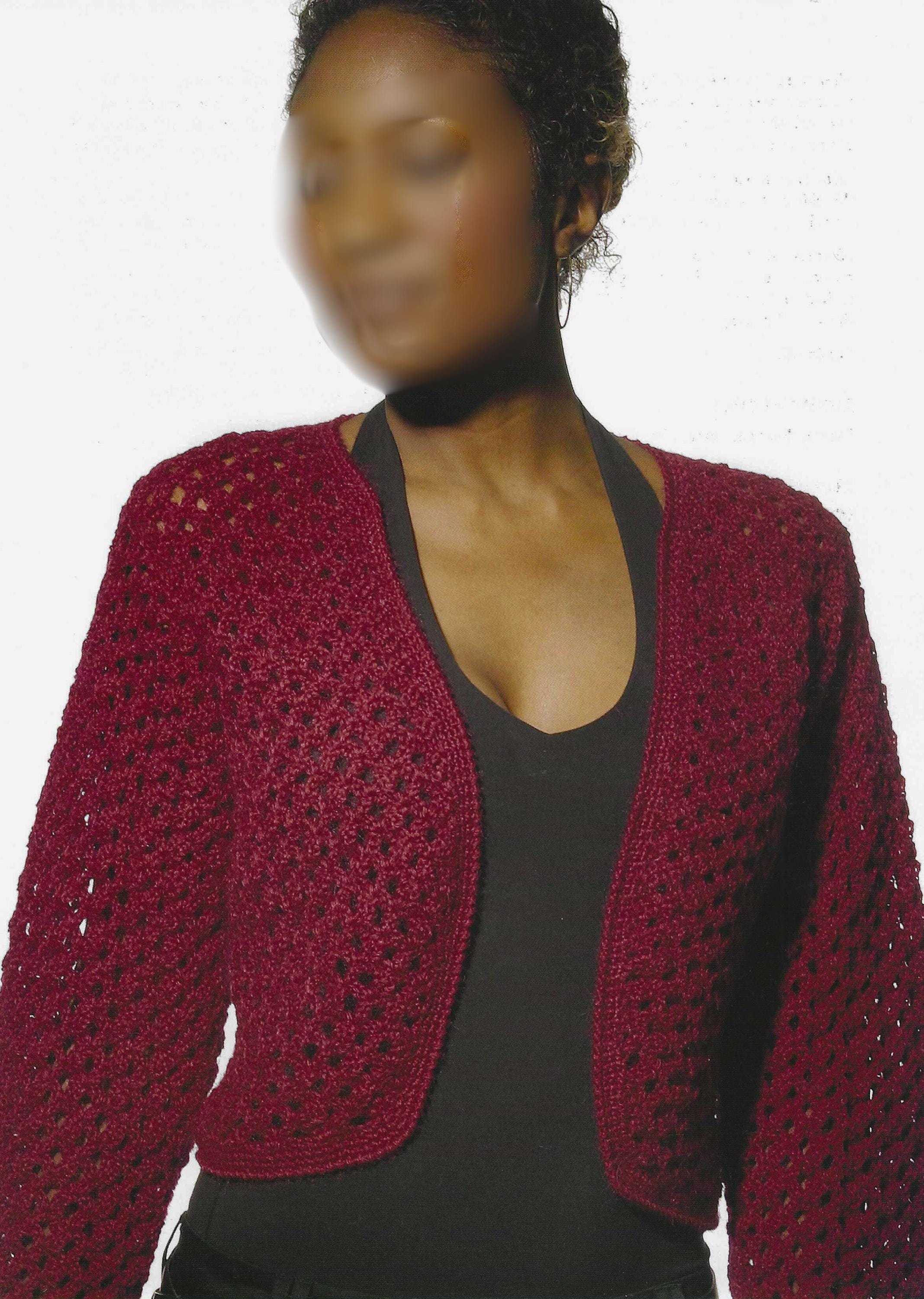 Openwork Sweater Crop Knitting Pattern - Etsy