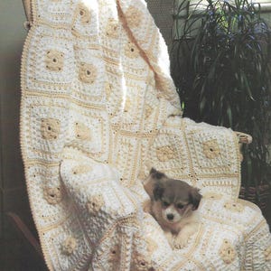 Florentine Frieze Crochet Blanket PATTERN: Floral Afghan Motif (PDF Pattern)