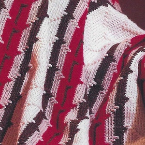 Cheyenne Chevron Afghan Crochet Pattern, Vintage Native American Style (PDF Pattern)