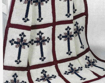 Vintage Cross Afghan Crochet Pattern: Blessed Moments Heirloom Throw (PDF Pattern)