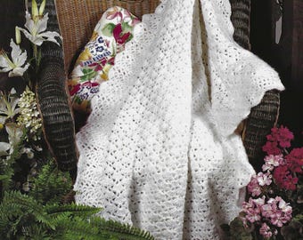 Snow White Crochet Blanket Pattern: Mohair Afghan (PDF Download)