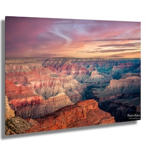 Hopi Point Landscape Canvas, Sunrise Wall Art Print, Large Canyon Photography, Travel Adventure Decor, Acrylic or Metal Options