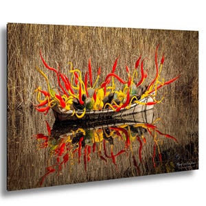 Desert Botanical Glass Sculpture Print - Vivid Colors, Museum Quality image 1
