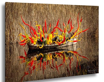 Desert Botanical Glass Sculpture Print - Vivid Colors, Museum Quality