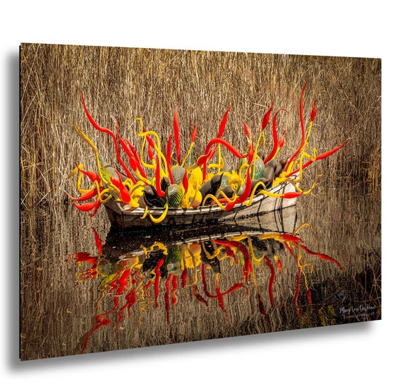 Desert Botanical Glass Sculpture Print - Vivid Colors, Museum Quality