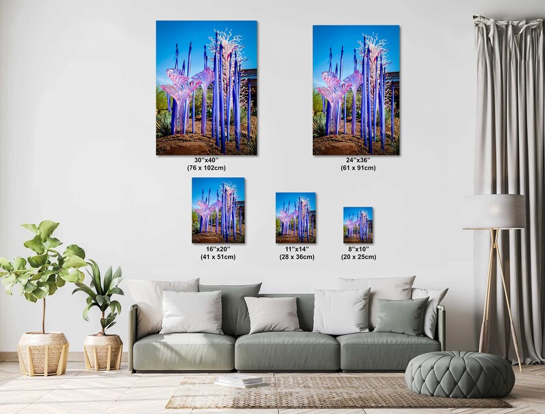 Botanical Glass Art Print, Desert Colors (Glossy Photo Paper) image 3