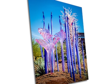Botanical Glass Art Print, Desert Colors (Glossy Photo Paper)