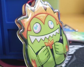 Blanka - SF6 - Keychain (3" - Double sided - 2 sided epoxy)
