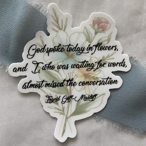 God&#39;s Wildflowers Quote Vinyl Sticker