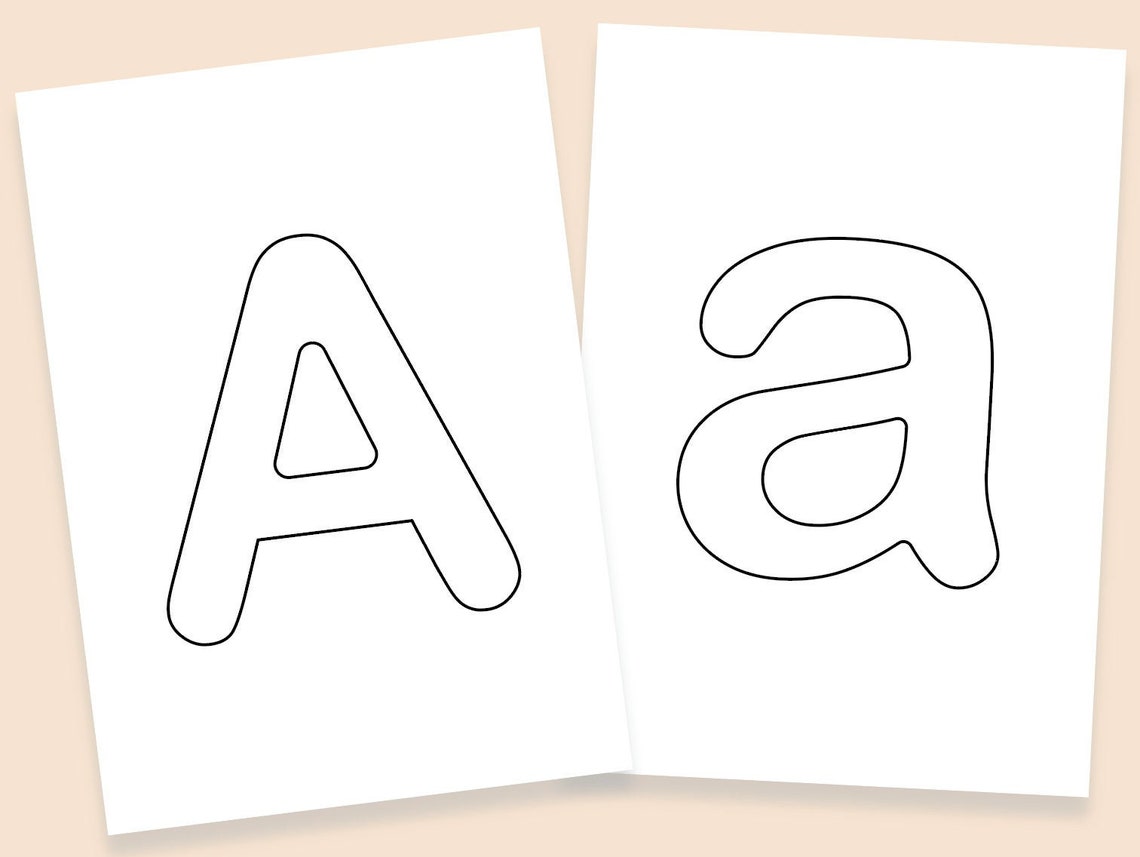 Large Printable Alphabet Letters (2 Sets 26 Pages Each) - Etsy
