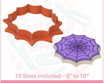 Spider Web Cookie Cutter STL File Instant Download