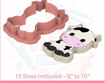 Cute Cow Cookie Cutter STL File Instant Download
