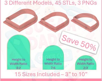 Arch Shape Cookie Cutter *VALUE BUNDLE* STL File Instant Download