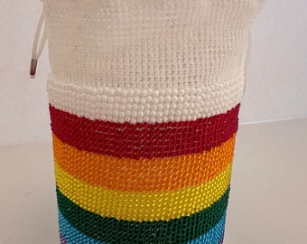 Crocheted Beaded Pride Bag
