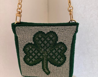 Shamrock Beaded Bag