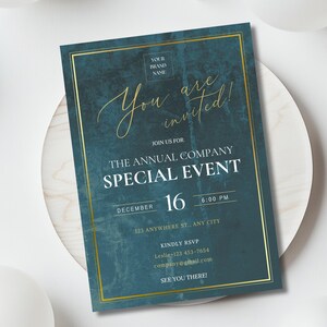 Business Company Invitation Template, Corporate Office Party ...